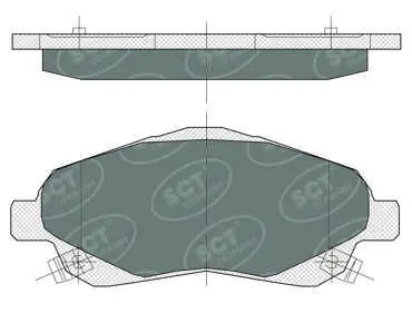 Handler.Part Brake pad set, disc brake SCT SP368PR 1