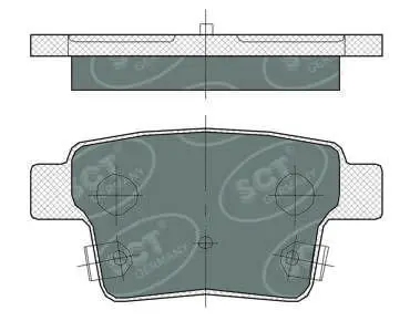 Handler.Part Brake pad set, disc brake SCT SP375PR 1