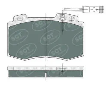 Handler.Part Brake pad set, disc brake SCT SP388PR 1