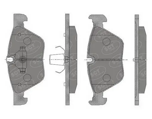 Handler.Part Brake pad set, disc brake SCT SP427PR 1