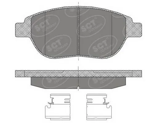 Handler.Part Brake pad set, disc brake SCT SP435PR 1