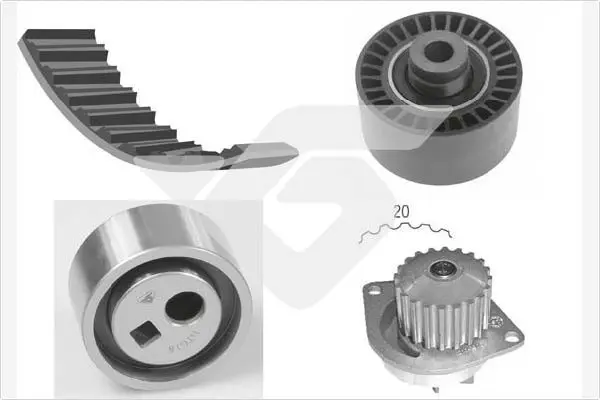 Handler.Part Water pump & timing belt set HUTCHINSON KH187WP17 1