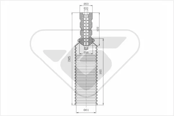 Handler.Part Dust cover kit, shock absorber HUTCHINSON KP063 1