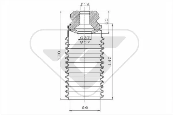 Handler.Part Dust cover kit, shock absorber HUTCHINSON KP052 1