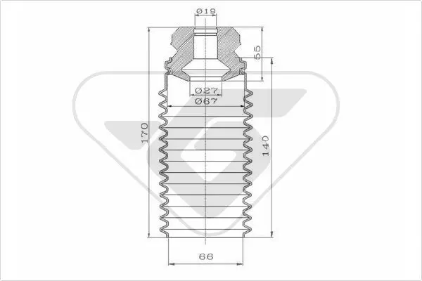 Handler.Part Dust cover kit, shock absorber HUTCHINSON KP081 1