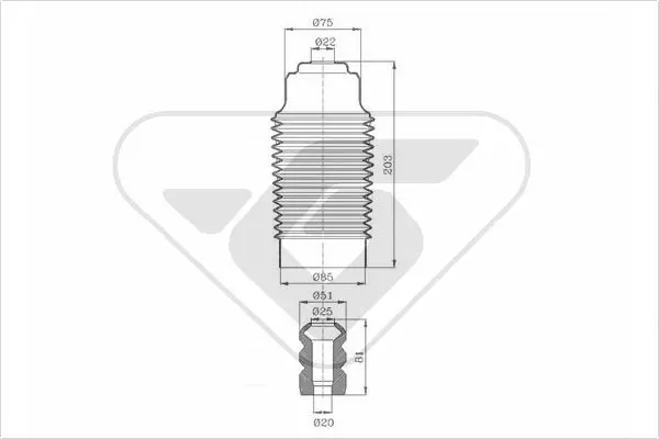 Handler.Part Dust cover kit, shock absorber HUTCHINSON KP083 1