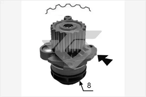 Handler.Part Water pump HUTCHINSON WP0079V 1