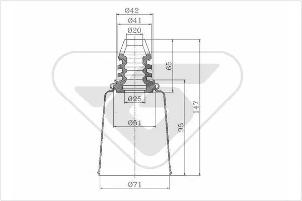 Handler.Part Dust cover kit, shock absorber HUTCHINSON KP003 1