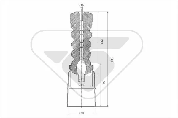 Handler.Part Dust cover kit, shock absorber HUTCHINSON KP077 1