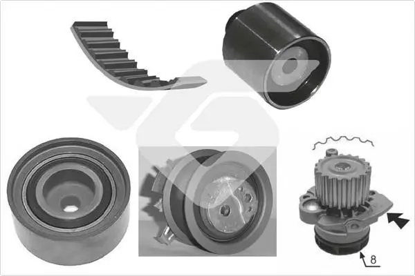 Handler.Part Water pump & timing belt set HUTCHINSON KH431WP56 1