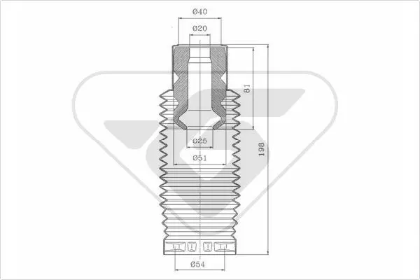 Handler.Part Dust cover kit, shock absorber HUTCHINSON KP095 1