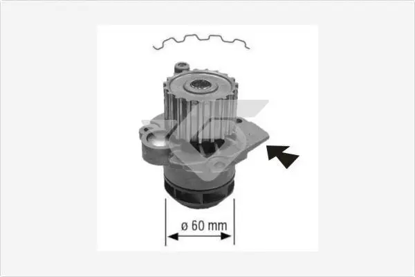 Handler.Part Water pump HUTCHINSON WP0058V 1