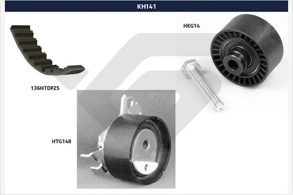 Handler.Part Timing Belt Set HUTCHINSON KH141 1