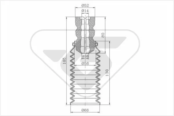 Handler.Part Dust cover kit, shock absorber HUTCHINSON KP064 1