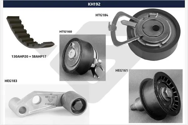 Handler.Part Timing belt set HUTCHINSON KH192 1