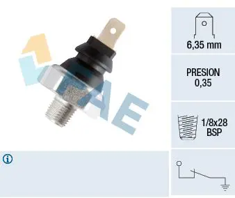 Handler.Part Oil pressure switch FAE 11610 1