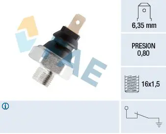 Handler.Part Oil pressure switch FAE 11630 1