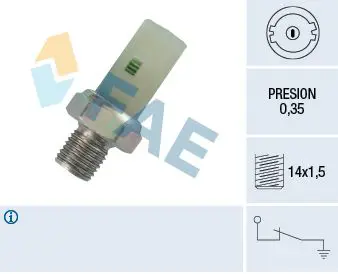 Handler.Part Oil pressure switch FAE 12370 1