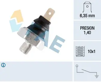 Handler.Part Oil pressure switch FAE 12900 1