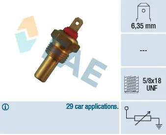 Handler.Part Sensor, coolant temperature FAE 31200 1