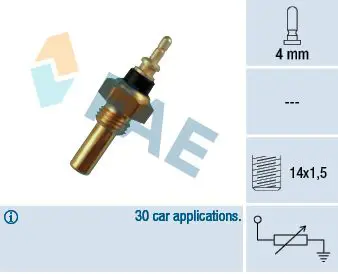 Handler.Part Sensor, coolant temperature FAE 32330 1