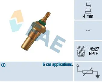 Handler.Part Sensor, coolant temperature FAE 32470 1