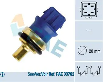 Handler.Part Sensor, coolant temperature FAE 33780 1