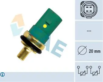 Handler.Part Sensor, coolant temperature FAE 33783 1