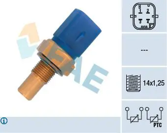 Handler.Part Sensor, coolant temperature FAE 33791 1