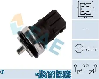 Handler.Part Sensor, coolant temperature FAE 33810 1