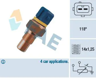 Handler.Part Sensor, coolant temperature FAE 34050 1