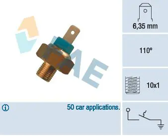 Handler.Part Temperature switch, coolant warning lamp FAE 35340 1