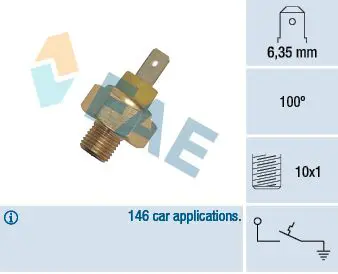 Handler.Part Temperature switch, coolant warning lamp FAE 35350 1