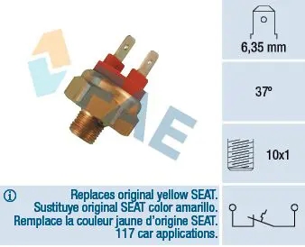 Handler.Part Temperature switch, automatic choke FAE 35420 1