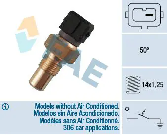 Handler.Part Temperature switch, coolant warning lamp FAE 35550 1