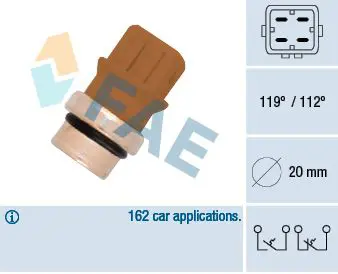 Handler.Part Temperature switch, coolant warning lamp FAE 35580 1