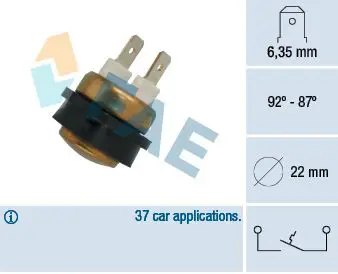 Handler.Part Temperature switch, radiator fan FAE 36070 1