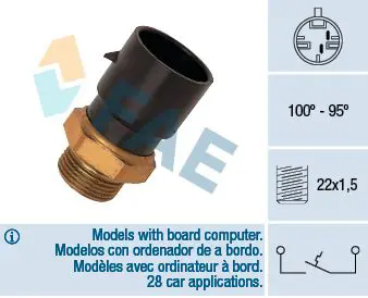 Handler.Part Temperature switch, radiator fan FAE 36180 1