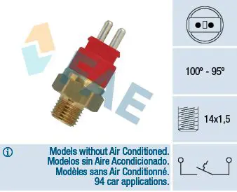 Handler.Part Temperature switch, radiator fan FAE 36250 1