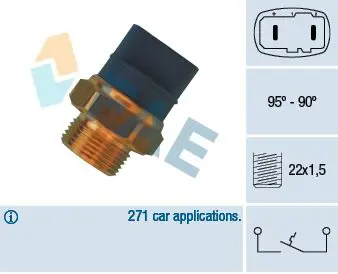 Handler.Part Temperature switch, radiator fan FAE 36370 1