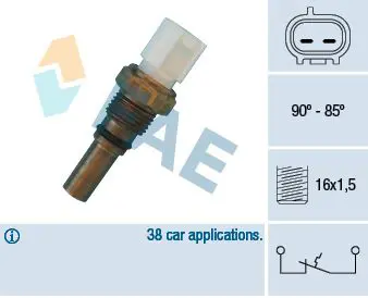 Handler.Part Temperature switch, radiator fan FAE 36540 1