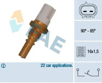 Handler.Part Temperature switch, radiator fan FAE 36545 1