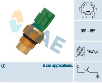 Handler.Part Temperature switch, radiator fan FAE 36711 1