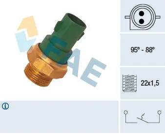 Handler.Part Temperature switch, radiator fan FAE 37240 1