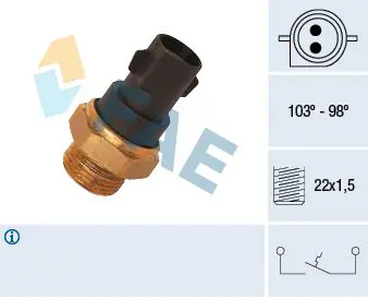 Handler.Part Temperature switch, radiator fan FAE 37290 1