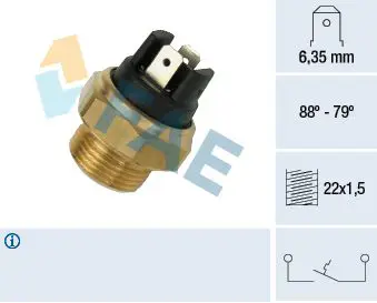 Handler.Part Temperature switch, radiator fan FAE 37340 1