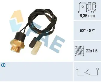 Handler.Part Temperature switch, radiator fan FAE 37500 1