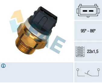 Handler.Part Temperature switch, radiator fan FAE 37570 1