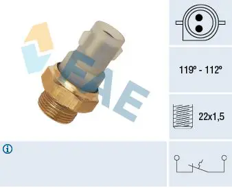 Handler.Part Temperature switch, radiator fan FAE 37700 1