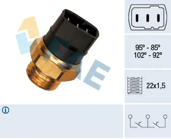 Handler.Part Temperature switch, radiator fan FAE 37820 1